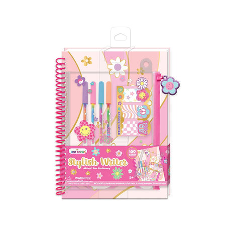 Conjunto de escrita Moderna Groovy Flower - Papelaria Encantada
