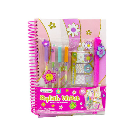 Conjunto de escrita Moderna Groovy Flower - Papelaria Encantada