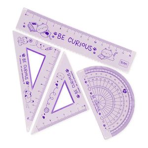 Conjunto de geometria Gato - Você arrasa! Legami - Papelaria Encantada