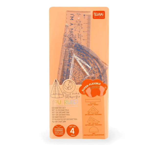 Conjunto de geometria Genius - Você arrasa! Legami - Papelaria Encantada