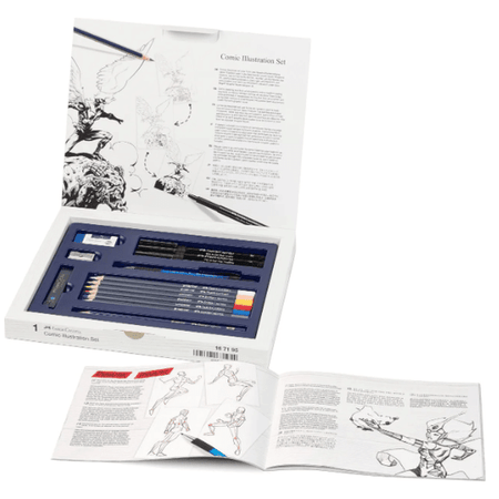 Conjunto de ilustrações em banda desenhada - Faber - Castell - Papelaria Encantada