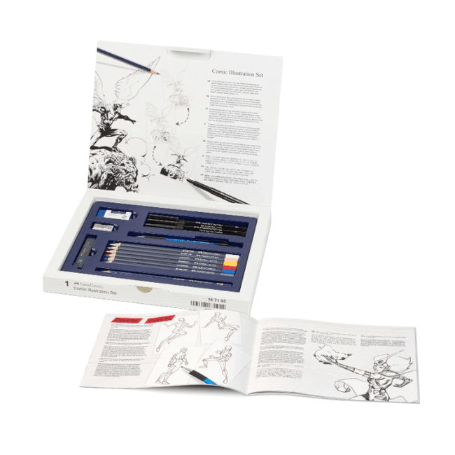 Conjunto de ilustrações em banda desenhada - Faber - Castell - Papelaria Encantada