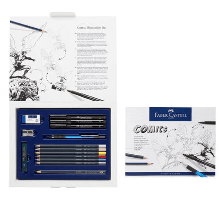 Conjunto de ilustrações em banda desenhada - Faber - Castell - Papelaria Encantada