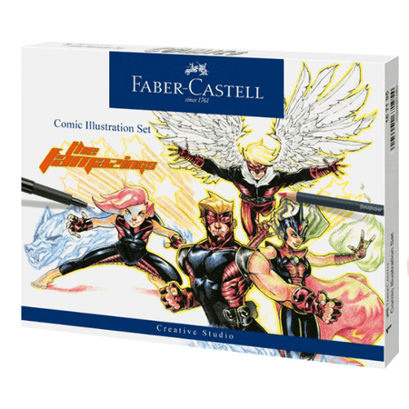 Conjunto de ilustrações em banda desenhada - Faber - Castell - Papelaria Encantada