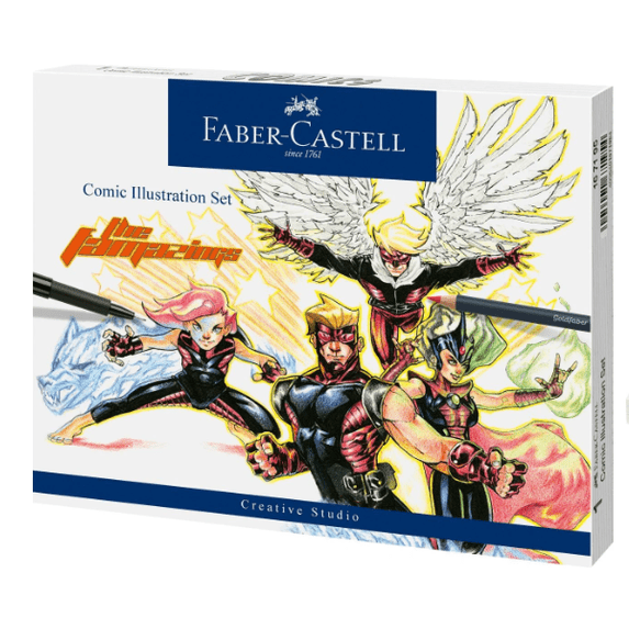 Conjunto de ilustrações em banda desenhada - Faber - Castell - Papelaria Encantada