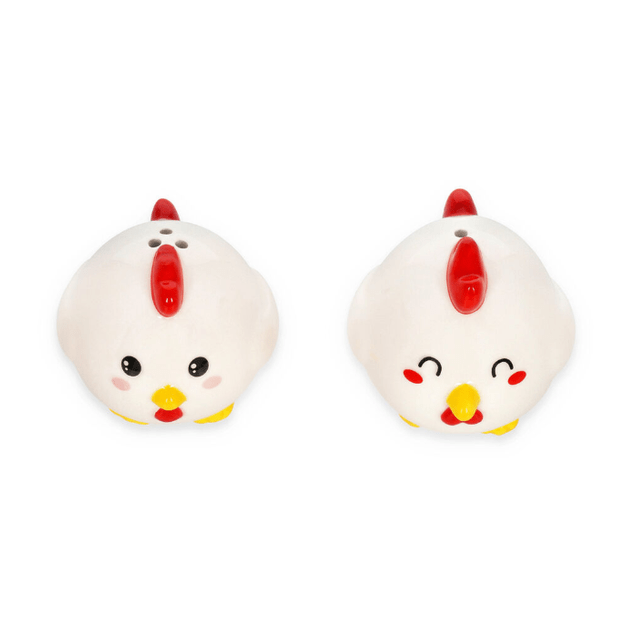 Conjunto de Saleiro e Pimenteiro de Cerâmica Galinha Legami - Papelaria Encantada