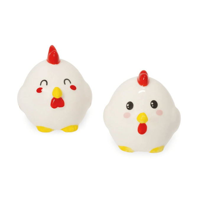 Conjunto de Saleiro e Pimenteiro de Cerâmica Galinha Legami - Papelaria Encantada