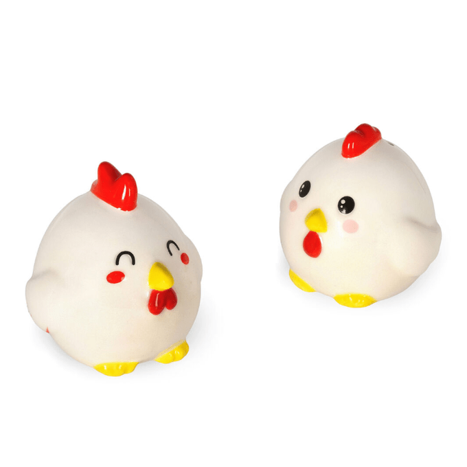 Conjunto de Saleiro e Pimenteiro de Cerâmica Galinha Legami - Papelaria Encantada
