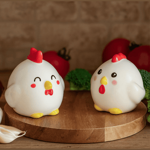 Conjunto de Saleiro e Pimenteiro de Cerâmica Galinha Legami - Papelaria Encantada