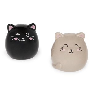 Conjunto de Saleiro e Pimenteiro de Cerâmica Gatos Legami - Papelaria Encantada