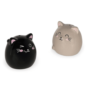 Conjunto de Saleiro e Pimenteiro de Cerâmica Gatos Legami - Papelaria Encantada