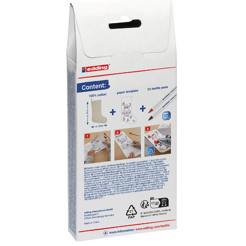 Conjunto Edding criativo de Natal - Papelaria Encantada