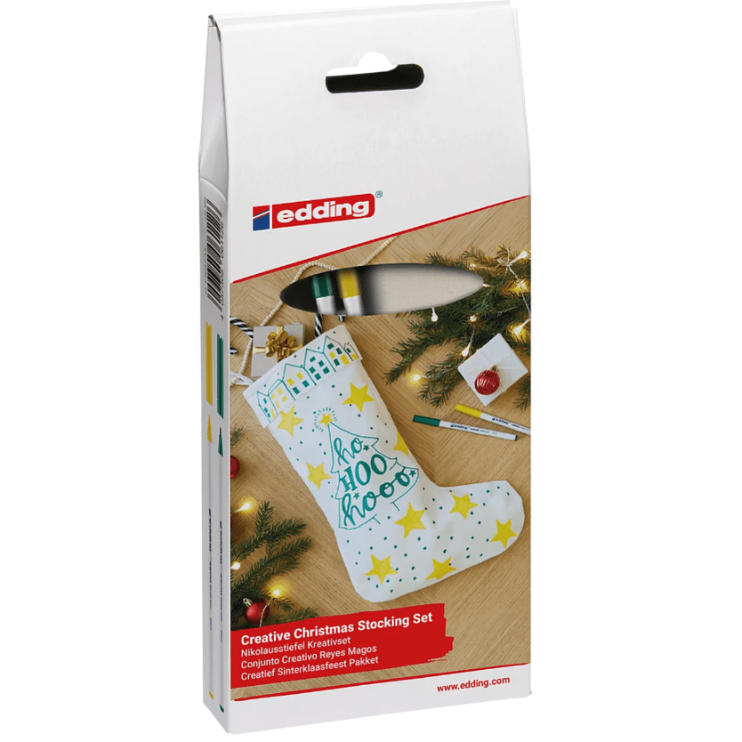 Conjunto Edding criativo de Natal Arvore - Papelaria Encantada