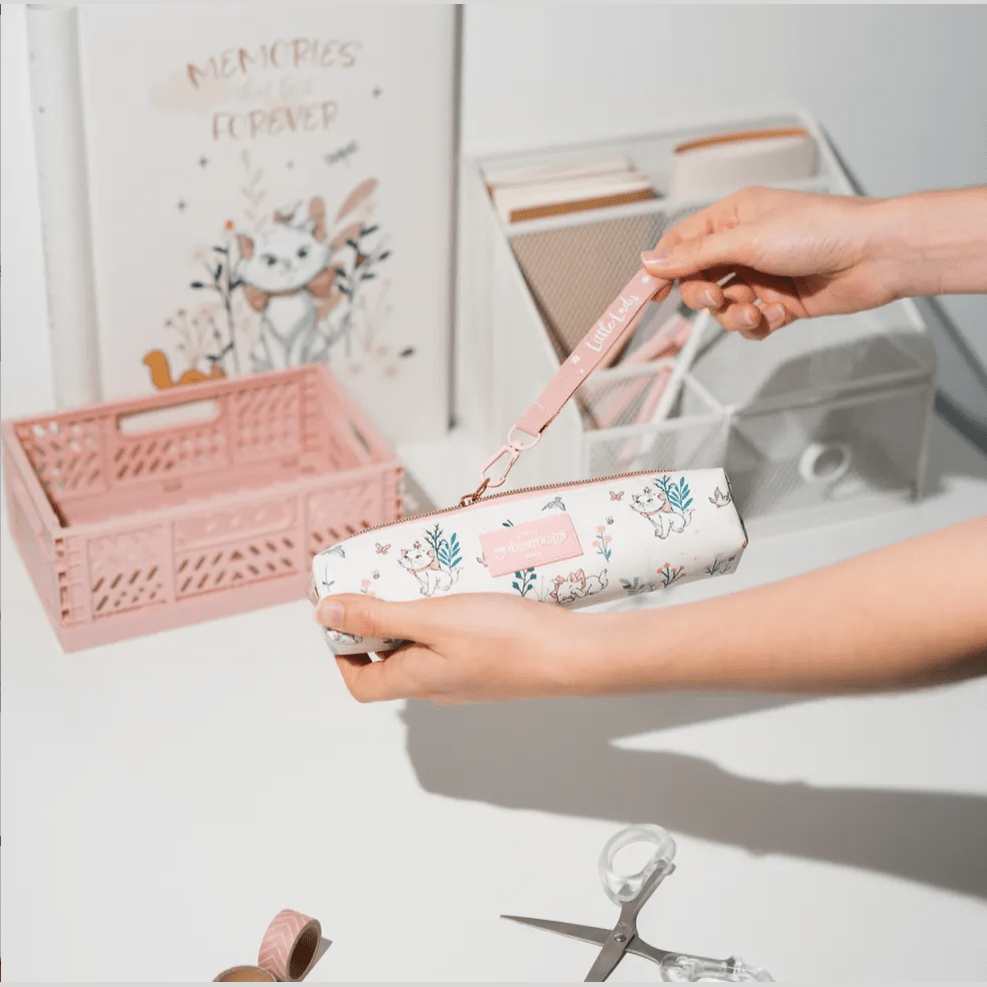 Conjunto Estojo com caneta e lápis disney bonjour Marie - Papelaria Encantada
