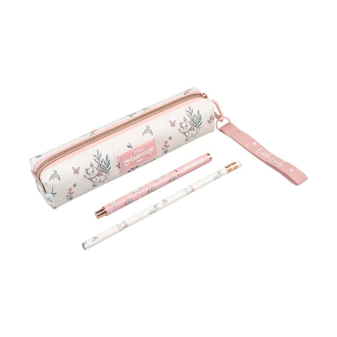 Conjunto Estojo com caneta e lápis disney bonjour Marie - Papelaria Encantada