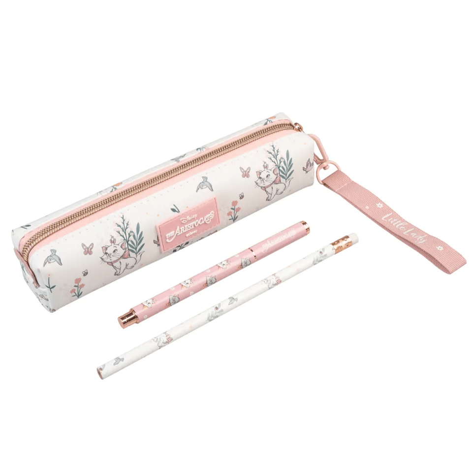 Conjunto Estojo com caneta e lápis disney bonjour Marie - Papelaria Encantada