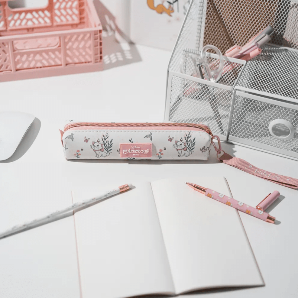Conjunto Estojo com caneta e lápis disney bonjour Marie - Papelaria Encantada