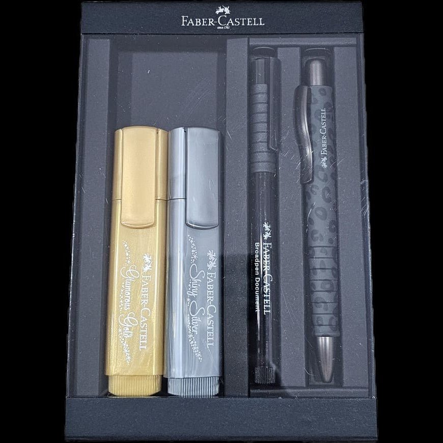 Conjunto Faber - castell Poly Ball Urban Jungle + Broadpen + Textliners - Papelaria Encantada