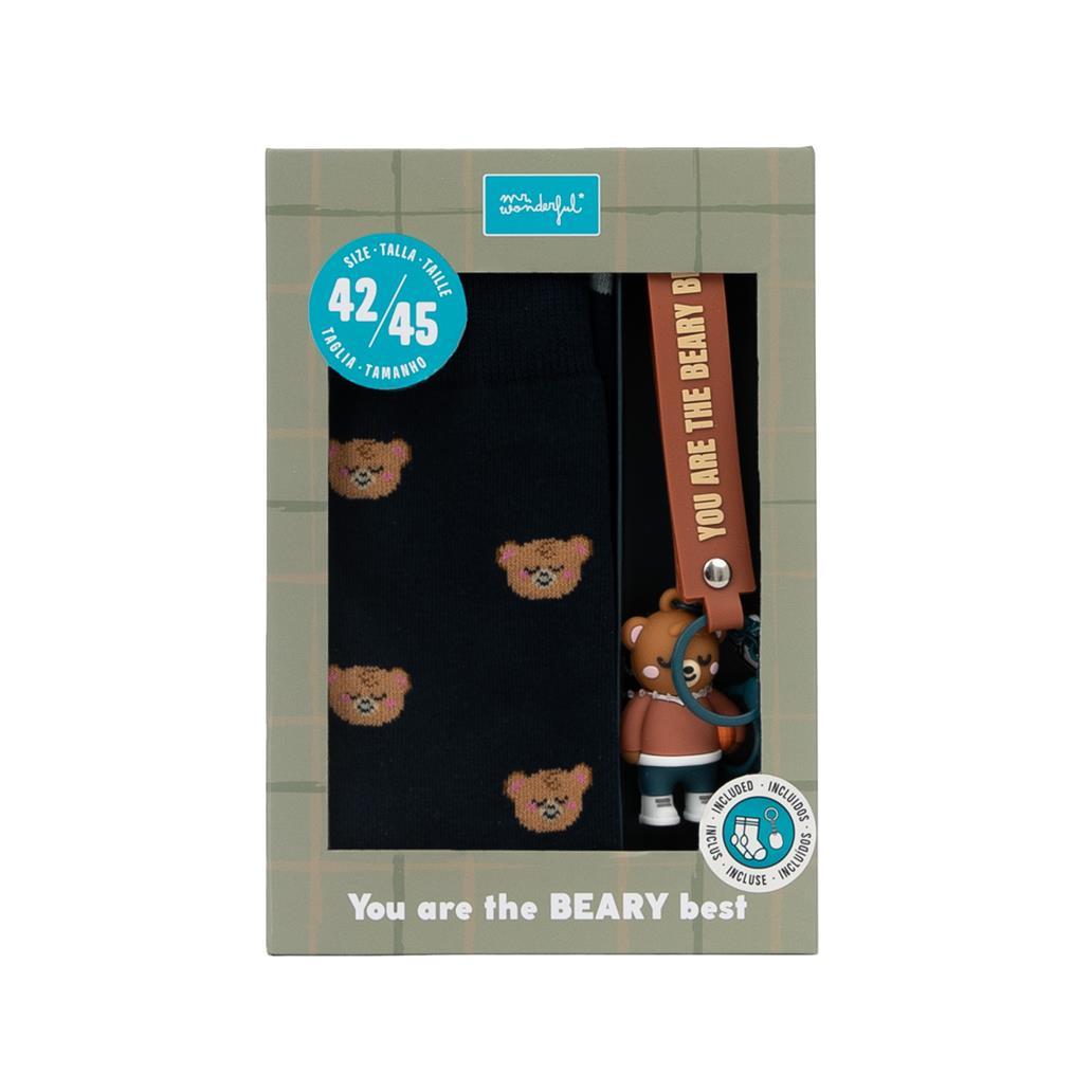 Conjunto Meias + Porta - chaves Urso - You are the beary best - Mr. Wonderful - Papelaria Encantada