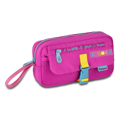 Conjunto Mochila + Lancheira + Estojo Rosa Luluca - Papelaria Encantada