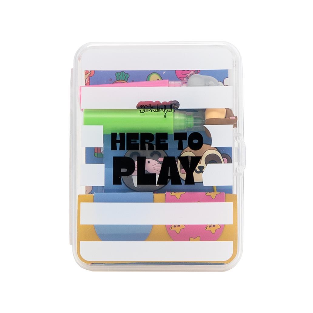 Conjunto para decorar a tua Agenda - Here to play - Mr.wonderful - Papelaria Encantada