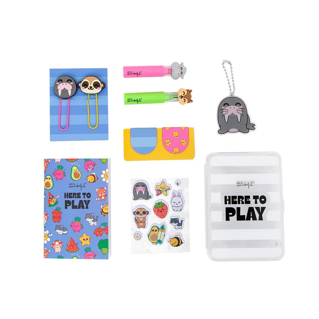 Conjunto para decorar a tua Agenda - Here to play - Mr.wonderful - Papelaria Encantada