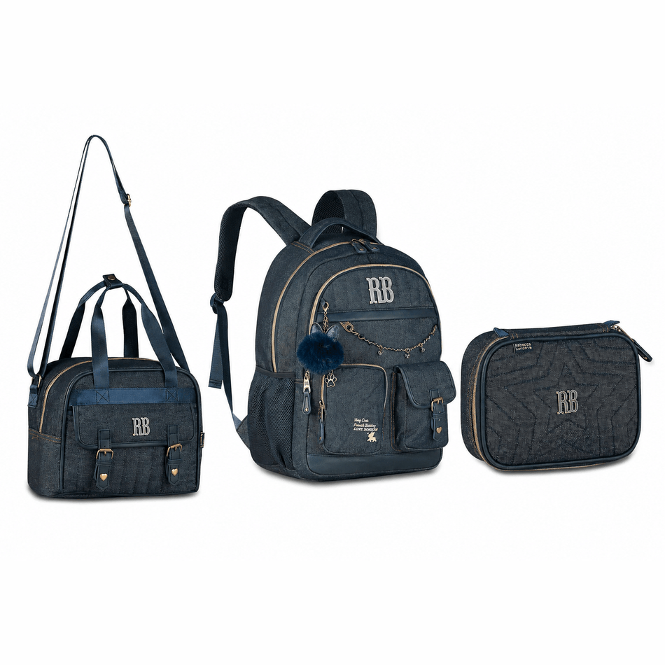 Conjunto Rebecca Bonbon Mochila+Estojo+Lancheira "ganga" - Papelaria Encantada
