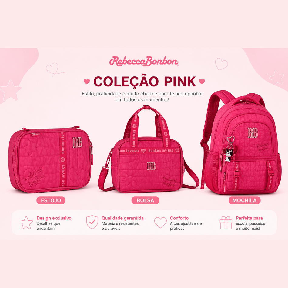 Conjunto Rebecca Bonbon Rosa - Papelaria Encantada