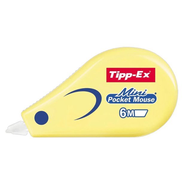 Corretor Tipp-ex Mini Pocket Mouse Amarelo Pastel 6 m x 5 mm - Papelaria Encantada