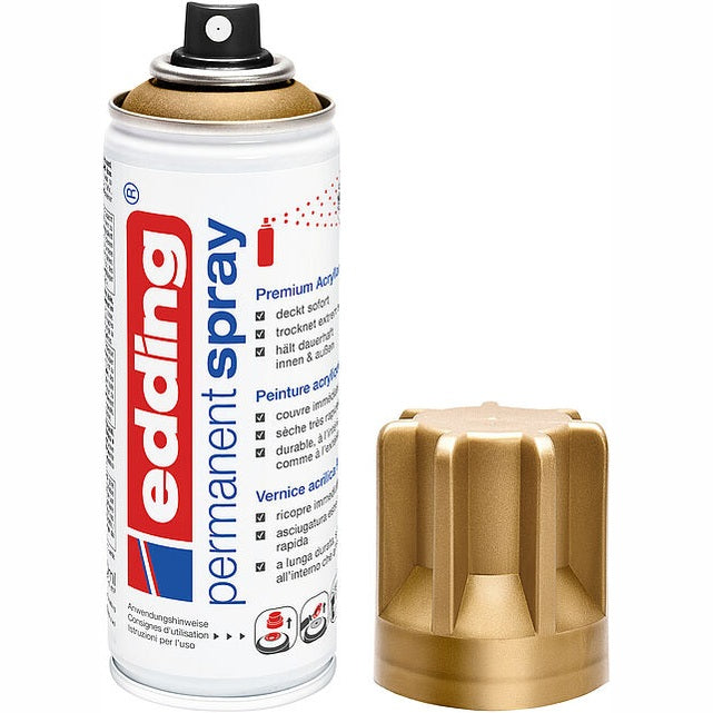 Spray acrílico permanente edding 5200 de 200 ml Ouro Rico