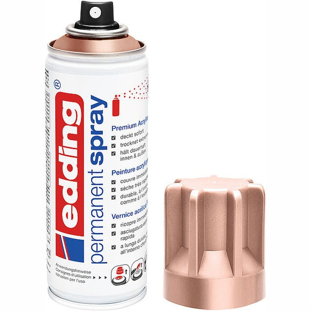 Spray acrílico permanente edding 5200 de 200 ml Ouro Rosa Mate