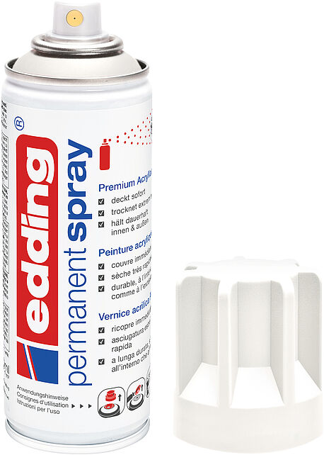 Spray acrílico permanente edding 5200 de 200 ml Branco Tráfego