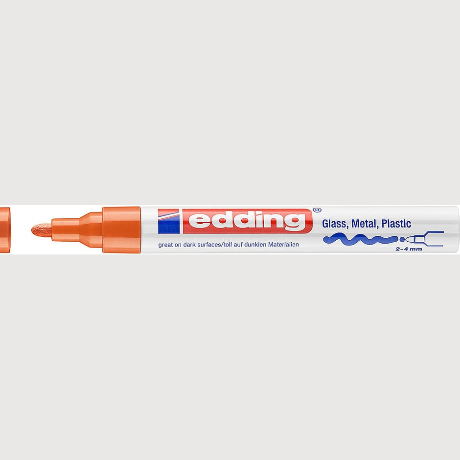 Marcador Edding 750 2–4 mm – Laranja