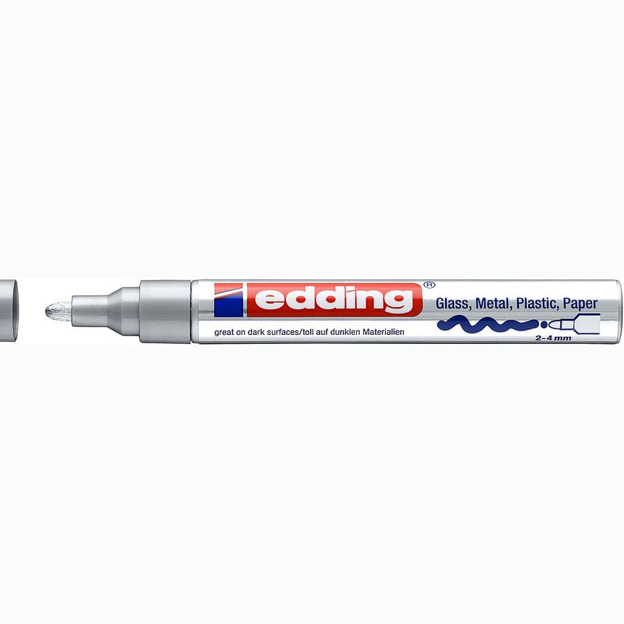 Marcador Edding 750 2–4 mm – Prateado