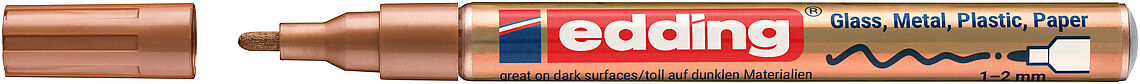 Marcador Edding 751 1–2 mm – Cobre