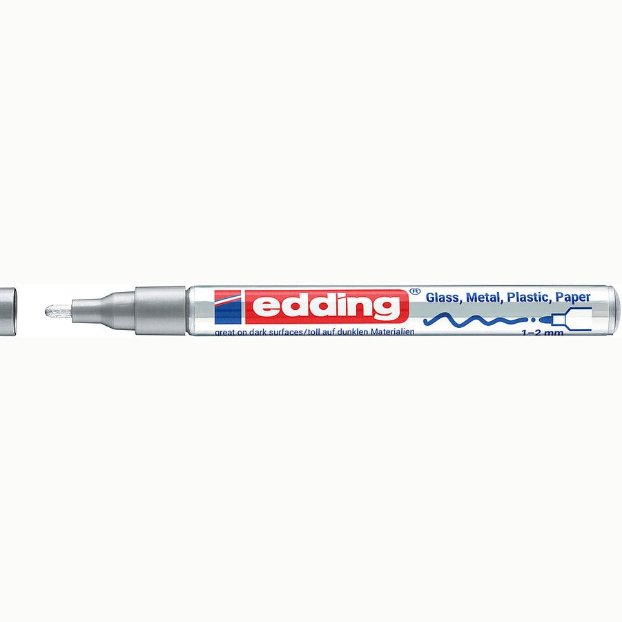Marcador Edding 751 1–2 mm – Prateado