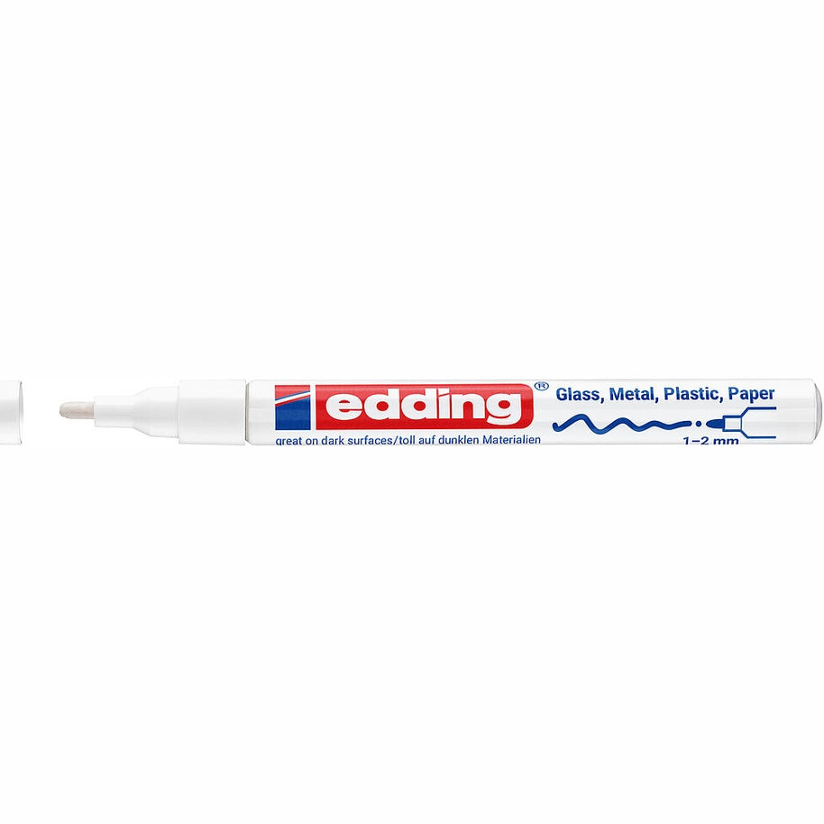 Marcador Edding 751 1–2 mm – Branco