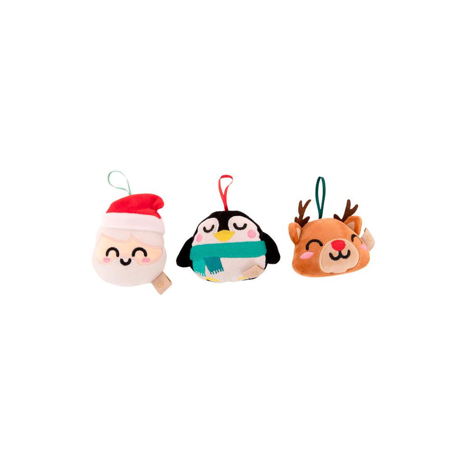 Decorações de Natal para uma árvore de sonhos - Pai Natal, pinguim e rena - Papelaria Encantada