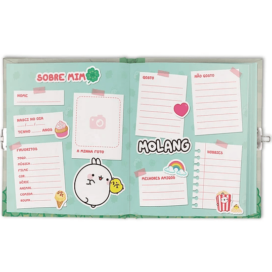 Diário Molang Nici - Papelaria Encantada