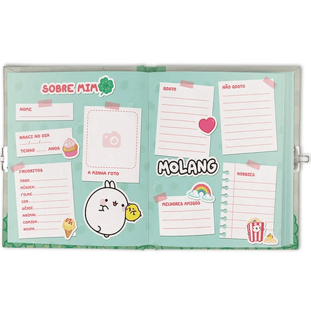Diário Molang Nici - Papelaria Encantada