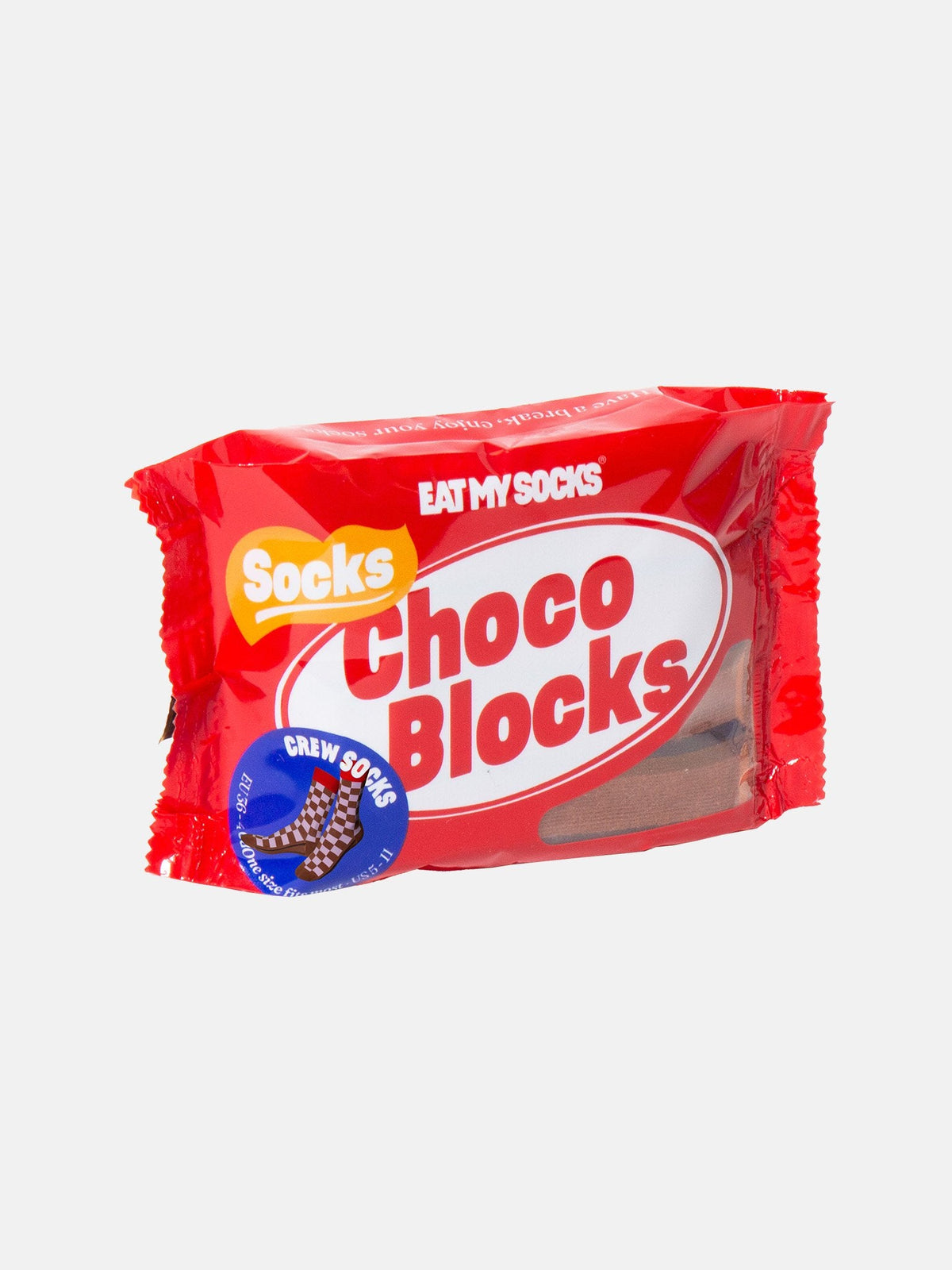 Meias Eat My Socks Choco Blocks - embalagem Tablete de chocolate