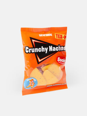 Meias Eat My Socks Crunchy Nachos Tex-Mex - embalagem Pacote de nachos Tex-Mex