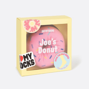 Meias Eat My Socks Joe's Donut Strawberry - embalagem Donut de morango