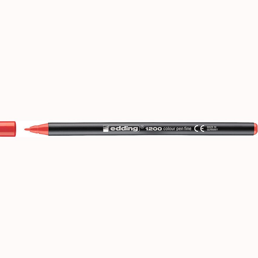 Marcador edding 1200 Colourpen Ponta Fina 1 mm — Vermelho