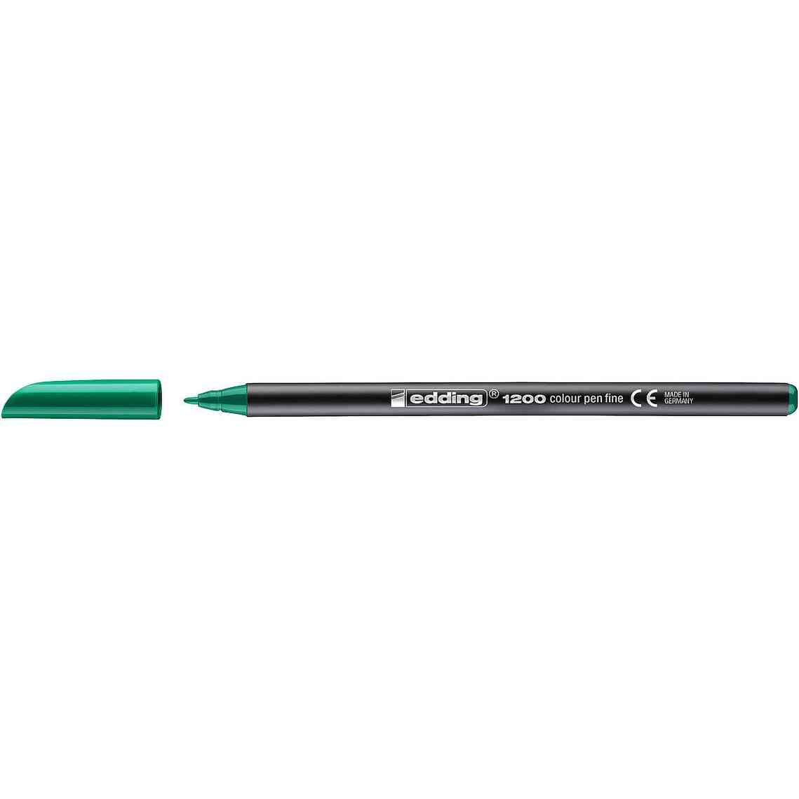 Marcador edding 1200 Colourpen Ponta Fina 1 mm — Verde