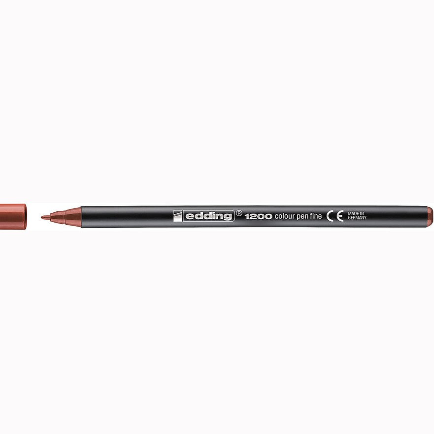 Marcador edding 1200 Colourpen Ponta Fina 1 mm — Castanho