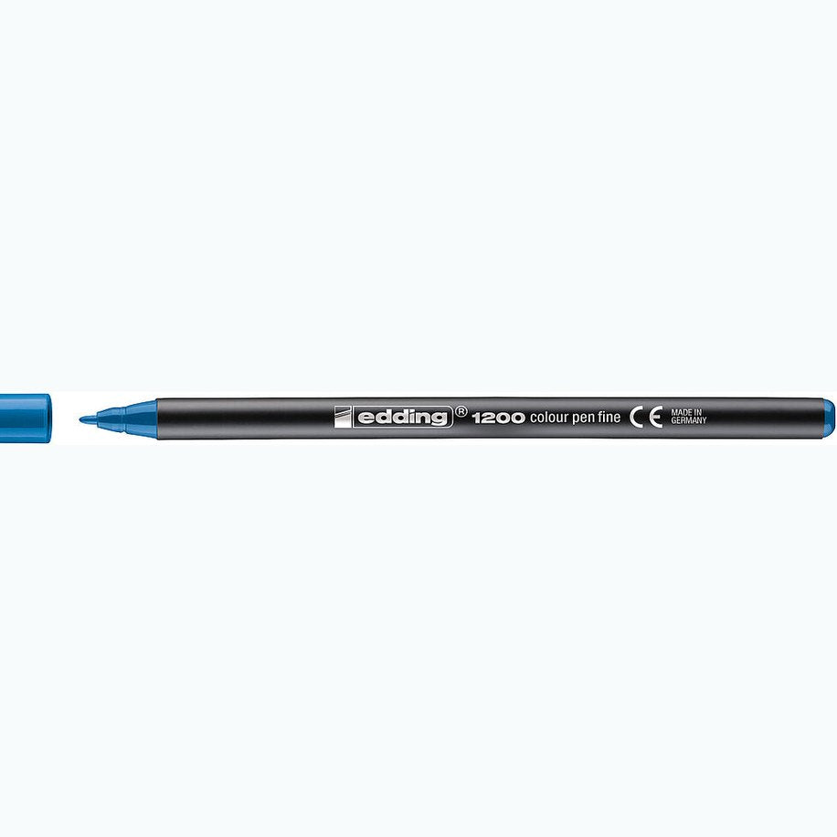 Marcador edding 1200 Colourpen Ponta Fina 1 mm — Azul claro