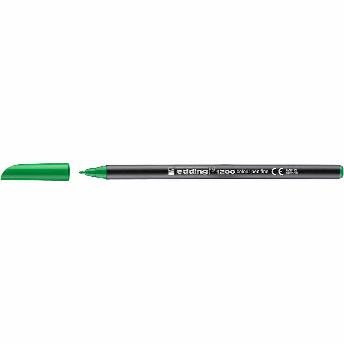 Marcador edding 1200 Colourpen Ponta Fina 1 mm — Verde néon