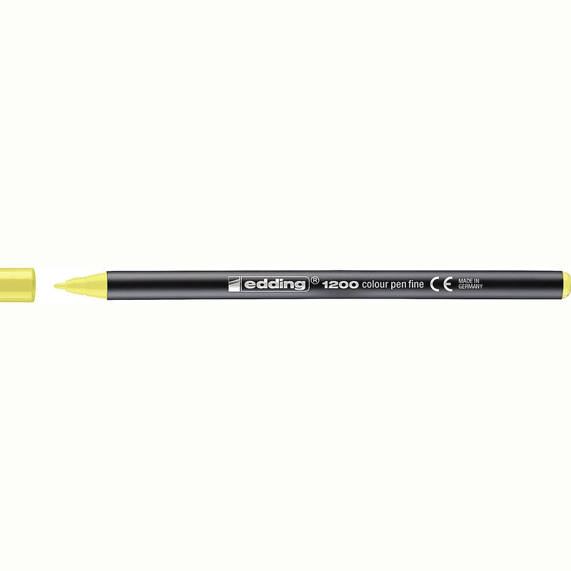 Marcador edding 1200 Colourpen Ponta Fina 1 mm — Amarelo néon