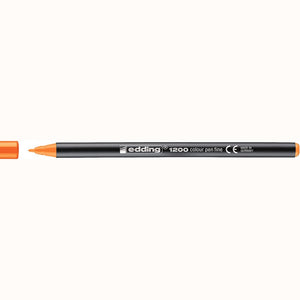 Marcador edding 1200 Colourpen Ponta Fina 1 mm — Laranja néon